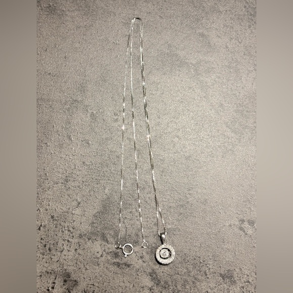 Kay Jewelers Unstoppable Love Necklace 1/4 ct tw Diamond and 10K White Gold 19" - Picture 4 of 6